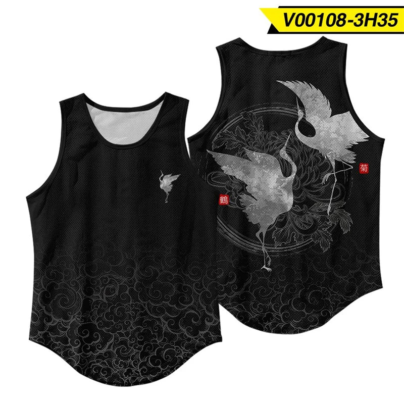 Camiseta Tirantes Estampado 3D Streetwear
