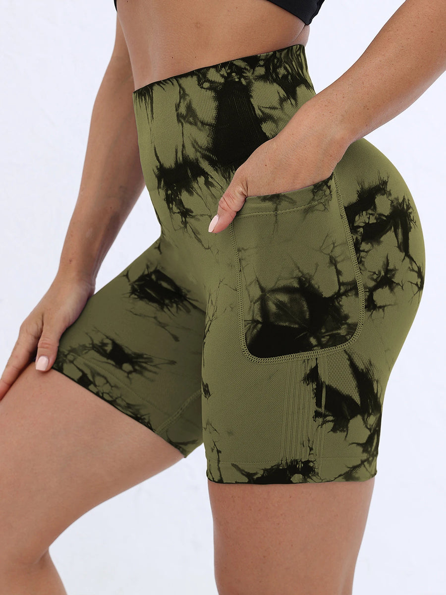 Short Tie Dye Push Up Con Bolsillos