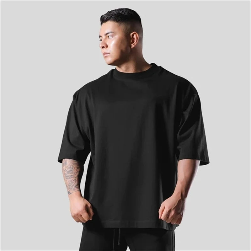 Camiseta Gym Algodón Oversize Hombre