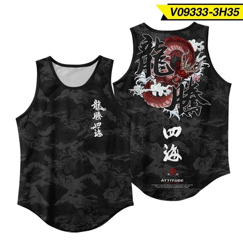 Camiseta Tirantes Estampado 3D Streetwear