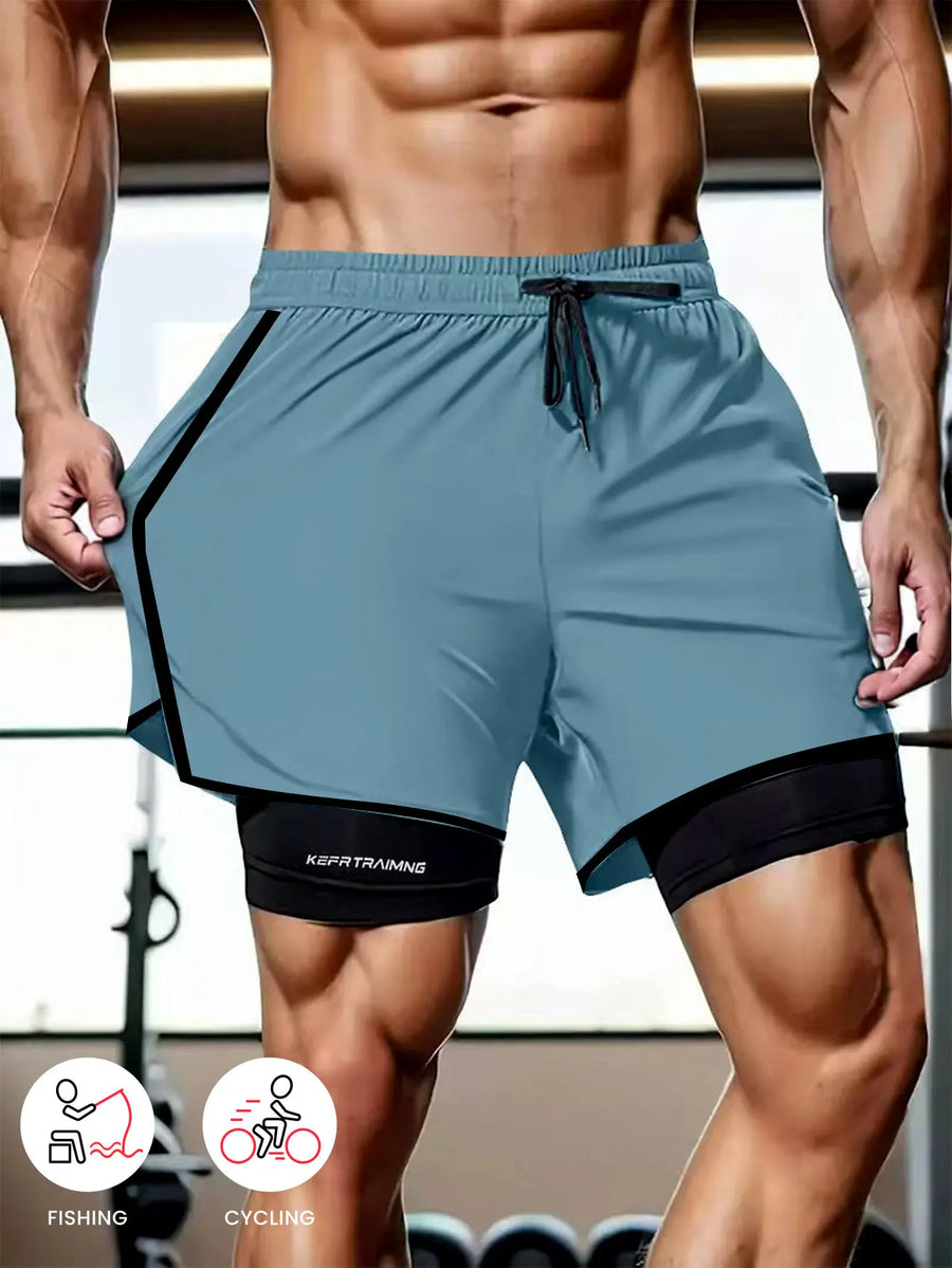 Shorts Fitness 2 en 1 Secado Rápido
