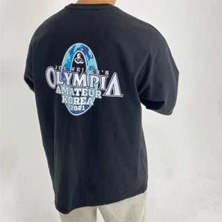 Camiseta Fitness Algodón Hombre