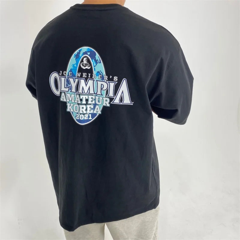 Camiseta Fitness Algodón Hombre