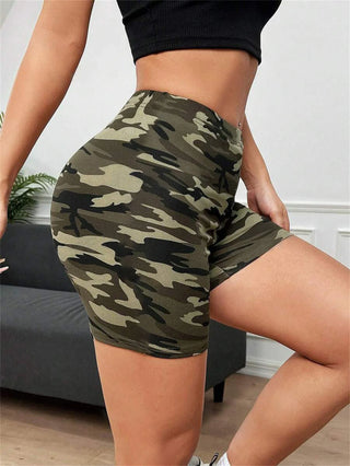 Short Deportivo Camo Cintura Alta
