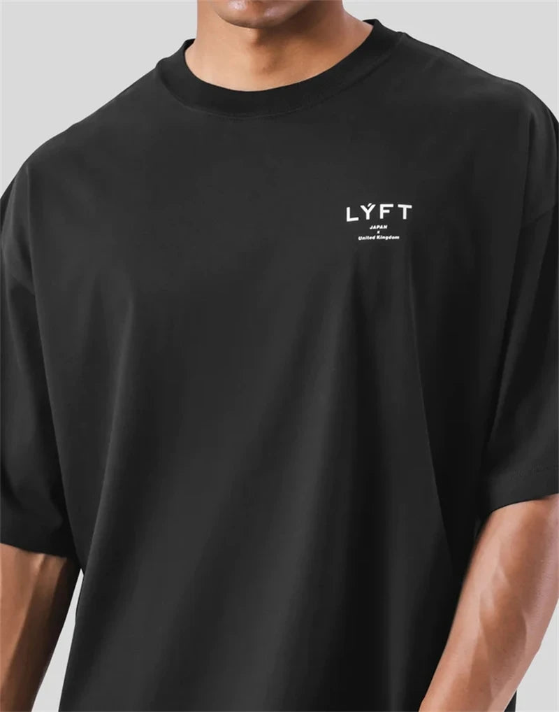 Oversized Cotton Gym T-Shirt Camiseta Fitness