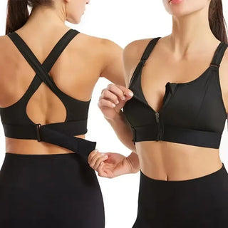 Top Deportivo Cremallera Frontal Alto Soporte